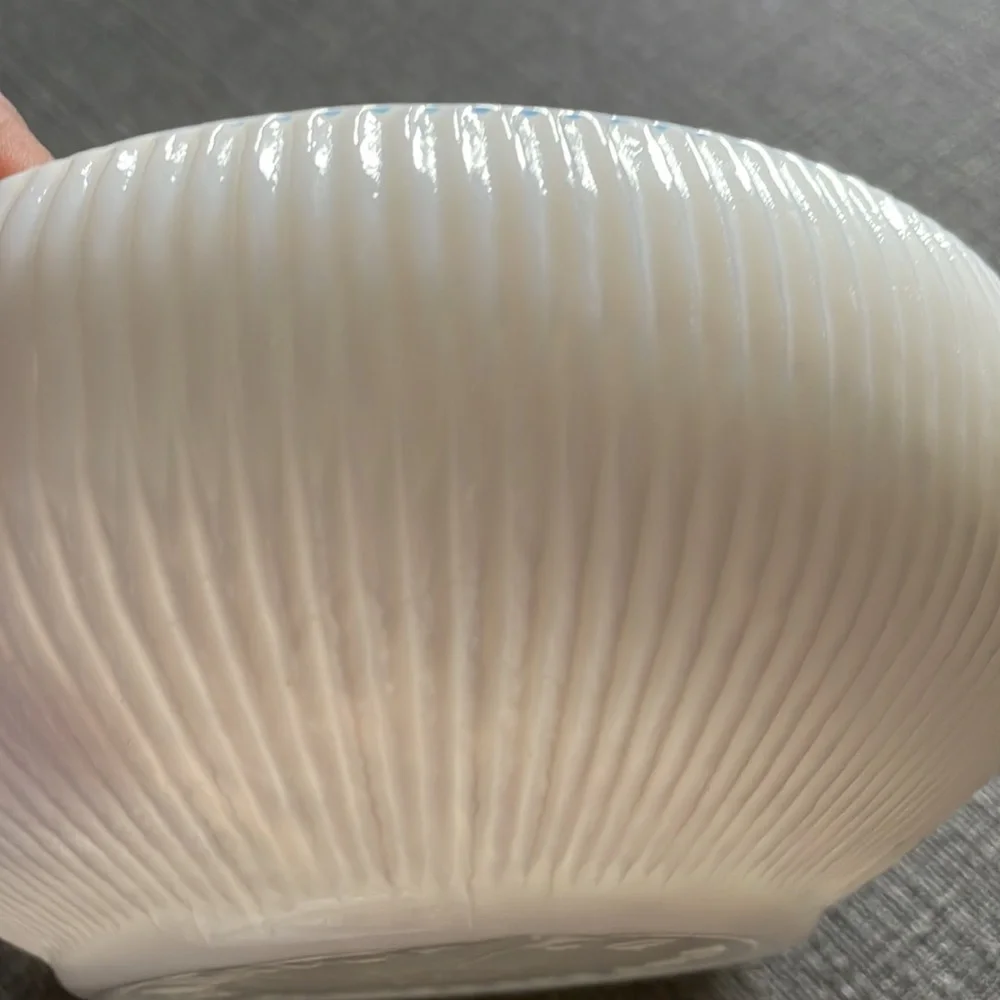 VTG E.O. Brody Ribbed Milk Glass Bowl